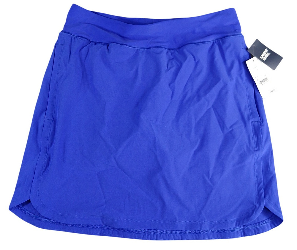 Lands' End Swim Skort Womens XS Size 2-4 Blue UPF 50 Skirt Shorts Bottom NWT
